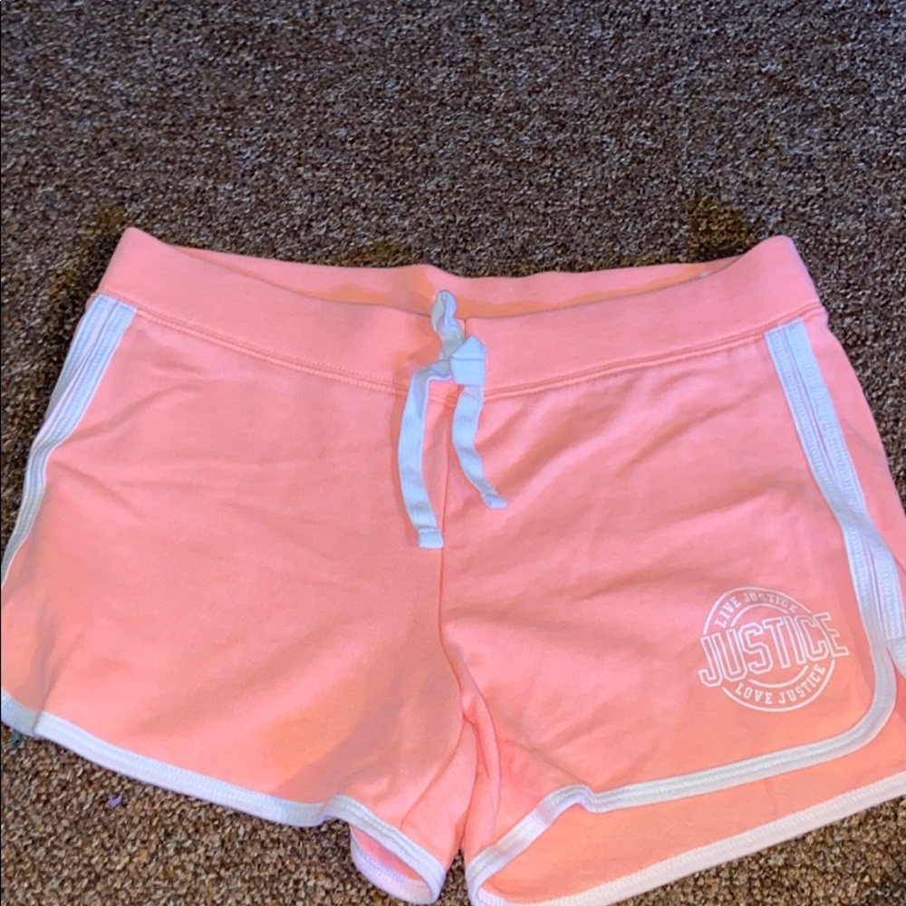 Neon Orange Justice Shorts